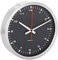 blomus Wanduhr Era | Ø 30 cm | Farbe Schwarz-Silber | Designer-Wanduhr mit rotem Sekundenzeiger | moderne Uhr