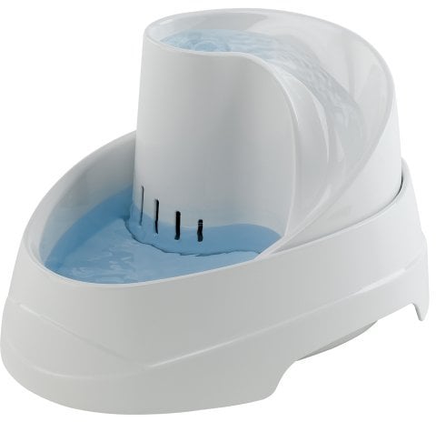 Ferplast Fontanella per Gatti VEGA, 2 Litri, Fontanella Gatto, protezione antibatterica, acqua pulita filtrata, Filtro al carbone attivo incluso, 23,1x29,7xh16,2 cm.
