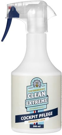 CLEANEXTREME Auto Cockpitpflege | 500 ml | Kunststoffpflege Innen Seidenmatt - silikonölfreie Speziallotion mit Farbauffrischung - Schutz & Pflege für Kunststoff im Innenraum