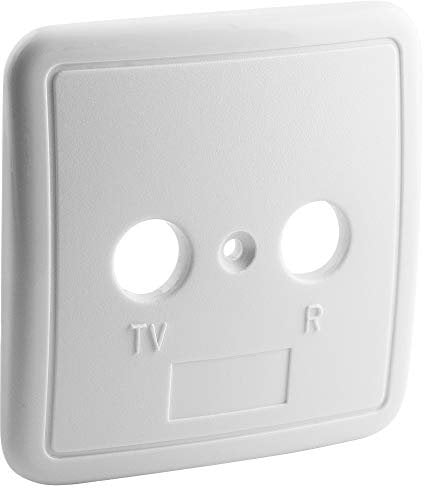 BestPlug Universal Deckel Abdeckung für Antennen-Dosen Durchgangsdosen Enddosen mit 2 Löcher, Weiss