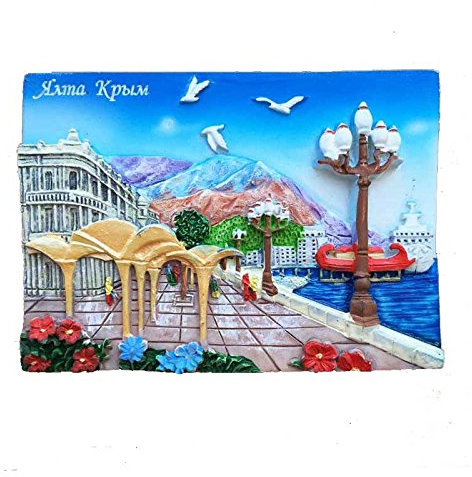 Kühlschrankmagnet, Krimea Russland, Reiseaufkleber, Souvenir, 3D, Heim- und Küchendekoration, Werbegeschenk