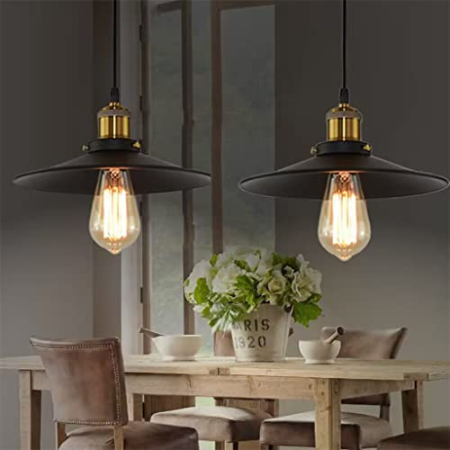 COCOL Pendelleuchte vintage Industrielle, kronleuchter vintage schwarz, Metall Loft-Deckenleuchte Pendelleuchte Retro Kronleuchter für Esszimmer/Wohnzimmer/Küche/Café(Neujahrsaktion)