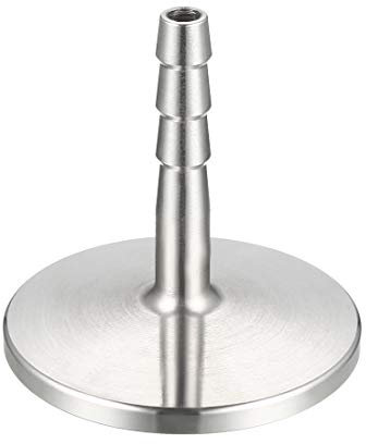 sourcing map Edelstahl 304 KF25 Flansch auf 6 mm Gummi Schlauch Barb Adapter für Vakuum