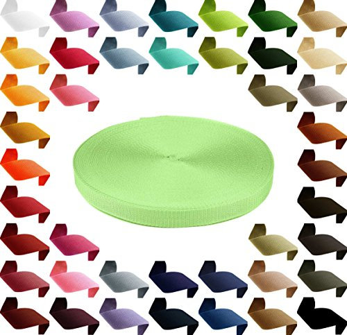 Gurtband 12m PP Polypropylen 20mm breit 1,3mm stark Gurt Tragband Farbwahl 40 Farben, Gurtband:041 pastellgrün