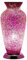 Britalia Pink Rose Crackle Mosaic Glass Vintage Vase Table Lamp 38cm | Chrome Base | 1 x ES E27 Bulb Required (Not Included) | Study - Bedroom - Lounge | Desk Light