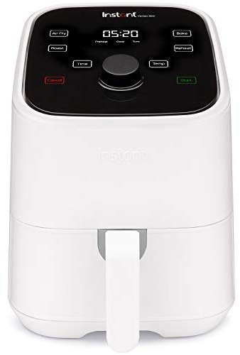 Instant Brands Vortex Mini 4-in-1- Heißluftfritteuse 1300W 2L mit Bratpfanne & Minibackofen - Gesundes Heißluft-Frittieren, Backen, Braten und Speisewärmer