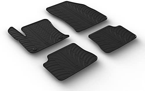 Gledring Satz Gummimatten kompatibel mit Citroën DS3 Crossback E-Tense 2020- (T Profil 4-teilig + Montage-clips)