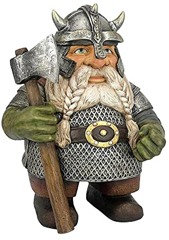 BAULMD Norse Dwarf GNOME Statue, Wikinger Victor Norse Dwarf GNOME Statue, Decoration Figuren für Indoor Outdoor Home Yard Decor, Ornamente Deko Geschenke für Garten