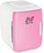 NETTA 5L Mini Fridge - Portable Small Fridge for Drinks, Snacks, Skincare - For Bedroom, Student Dormitory, Office With Cooling And Warming Function - AC/DC Portable – Pink