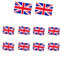 10pcs Small Union Jack Flags On Sticks for King Charles III Coronation Decorations, Handheld Mini Flags 14X21cm, Great British National Souvenirs