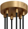 creative cables - Kit zylindrischer Metall-Lampenbaldachin mit 6 Löchern - Zylindrisch, Bronze satiniert