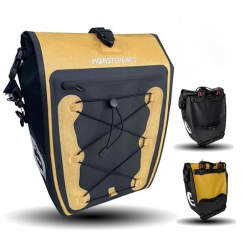 MONSTERANDO Sacoches de vélo Business durable et étanche Travel Sacoche porte-bagages avec compartiments pour ordi portable 27 L