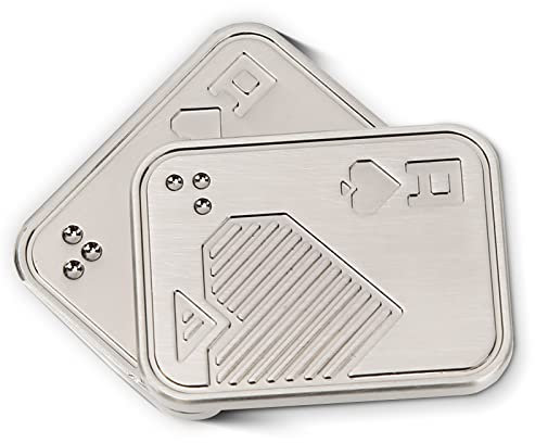 Metall Poker Fidget Slider, EDC Metall Fidget Toys für Erwachsene, ADHS Autismus Angst Stressabbau Magnetisches Zappelspielzeug, Geschenke für Freund und Vater