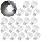 Pack of 20 Mini Portable USB Night Light, Mobile Small Round Plug-in LED Beads Lights USB Atmosphere Light for Bedroom, Bathroom, Corridor, Children's Room, Nursery, Kitchen, Car (White Light)