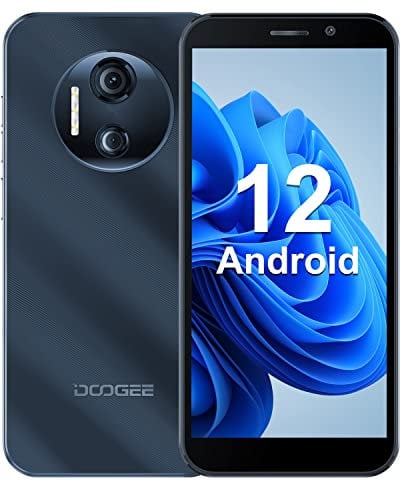 Moviles Baratos y Buenos, DOOGEE X97 Pro 4GB RAM+64GB ROM Telefono Movil, Android 12, 4200mAh Batería, 6.0 HD+ Pulgadas Smartphone Barato 4G Dual SIM, Doble Cámara 12MP, NFC/GPS/OTG/Face ID-Azul