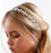YXYAOLEE Silbernes Blumenmädchen Kopfschmuck Kristall Mädchen Stirnband Haarschmuck für Geburtstag Fotografie Strass Stirnband Blumen und Blätter Krone Haarband