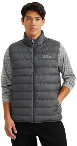 Eddie Bauer Men's Cirruslite Down Vest, Dk Smoke Htr Recycled, Small