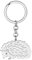 WEVENI Edelstahl Süße Igel Schlüsselring Schlüsselanhänger Ringe für Damen Mädchen Handtasche Wallet Charms (Versilbert)