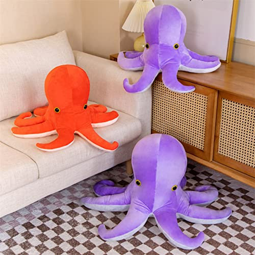 PERZOE Jouet en peluche pieuvre de 30/40 cm, peluche douce pour la maison, le canapé, la chambre à coucher, le salon, violet, 30 cm