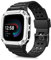 FINTIE Armbänder mit Hülle, kompatibel mit Fitbit Versa 4/3/2/1/Versa Lite/Fitbit Sense 2/Sense, Schutzhülle, robustes Sportband, Herren, Schwarz/Silber
