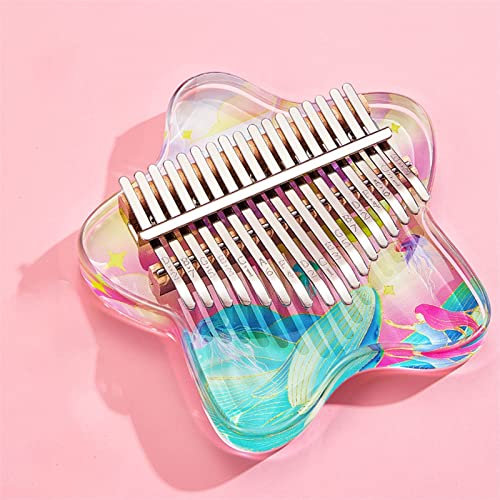 Anfänger Kalimba 17 21 Tasten Acryl Kalimba Pink Thumb Piano Anfänger Finger Piano Musikinstrumente (Color : E 17 Keys)