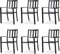 PHIVILLA 6er Set Gartenstühle Wetterfest Terrassenstühle Metall Balkonstuhl Stapelstühle mit Armlehnen für Garten und Außenbereich, Schwarz Stil 3