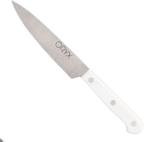 ORYX Husky Küche, 13 cm, Klinge aus Edelstahl, Fleisch, Fisch, Kochmesser, ergonomischer Griff, Weiß, mehrfarbig