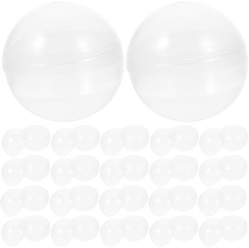 Housoutil Capsules Rondes Transparentes, 50PCS Capsule Jouet Vide, 60mm Boule Plastique Transparente, Remplir Acrylique Coquille De Transparente Machines à Chewing-Gum Petits