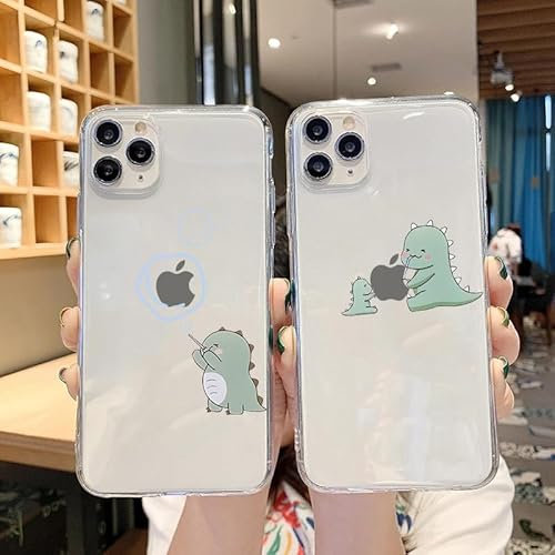 Pnakqil 2 Stück Hülle für iPhone 7/8 SE 2020 2022 4.7, Durchsichtig HandyHülle mit Dinosaurier Aesthetic Motiv Mode Chic Muster, Transparent Silikon TPU Stoßfeste Bumper Schutzhülle für Mädchen, 03