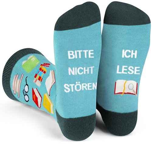 Piroo Lustige Geschenke für Frauen Leseratten Socken Damen Geschenk Frau Geburtstagsgeschenk Geschenkidee Lehrer Buchliehaber Teenager Bitte nicht stören Ich lese Weihnachten Adventkalender Füllung