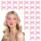 Mezrkuwr Lot de 30 barrettes à cheveux en satin rose - Mini nœud - Accessoires de cheveux mignons - Barrettes à cheveux pour femmes et filles - Mini épingles à cheveux - Rose