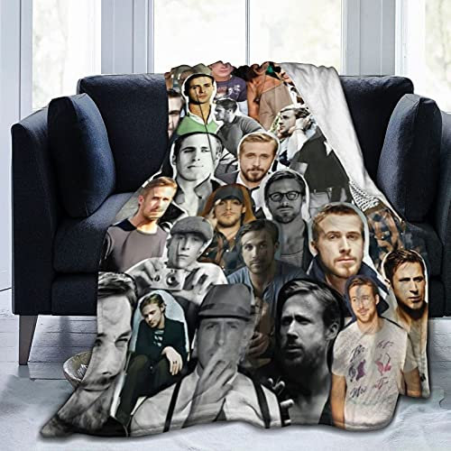 Suehome Ryan Gosling Decke aus weichem und bequemem Wollfleece, Überwurfdecken für Sofa, Büro, Auto, Camping, Yoga, Reisen, Heimdekoration, gemütlich, Plüsch, Stranddecke, Geschenk