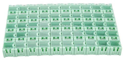 Organizer Elektronische Komponenten, 50 Stück, Grün, SMT, SMD, Behälter, Aufbewahrungsbox Elektronische Komponenten
