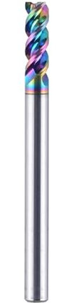 SpeTool VHM 3 Flautas de aluminio Fresa de 6 mm, fresadora CNC de 18 mm de longitud de corte con revestimiento DLC para aluminio y plástico