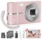 Hlieeosfcn Digital Camera, 1080P FHD 50MP Kids Digital Camera with 32G TF Card, Auto Focus Point timed shooting feature Rechargeable Compact Camera with 16X Digital Zoom Camera