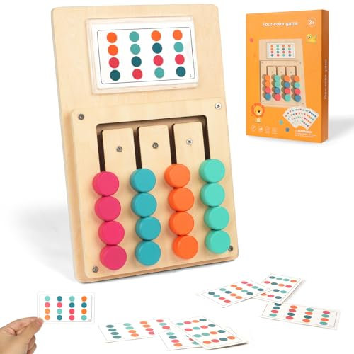 HOTUT Spiele für Demenzkranke Senioren, Montessori Schiebepuzzle Kinder, 12 Karten Demenz Beschäftigung Gedächtnistrainin, Montessori Spielzeug Labyrinth ab 3 4 5 6 Jahre Junge Mädchen