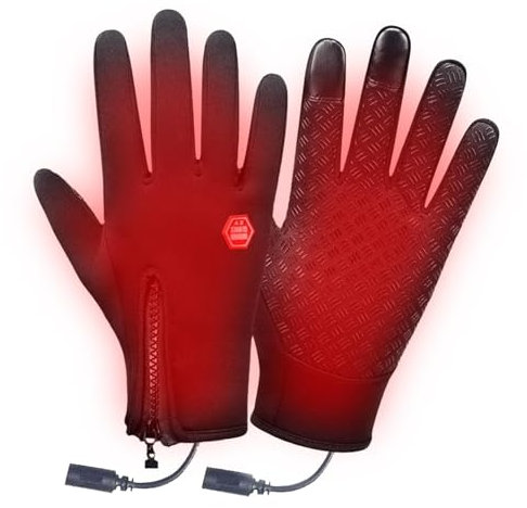 Dtaigou USB-beheizte Handschuhe, elektrisch beheizte Handschuhe - Handwärmer Touchscreen wiederaufladbare USB-Handschuhe,Winddichte tragbare beheizte Handschuhe, Heizhandschuhe für