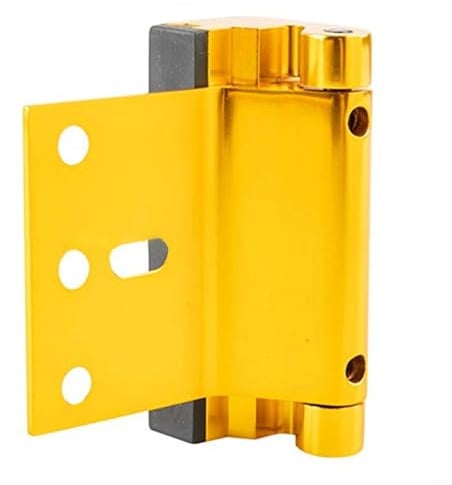 Home Proof Türstopper, Türverstärkungsschloss, Türriegel Stopper mit 4 Edelstahlschrauben (Gold)