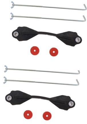 BUGUUYO 2sets Car Battery Holder Automotive Battery Tie down Bracket Sturdy Rubber Organiser