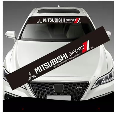 NBONNXML 1 Pcs Auto vorne Windschutzscheibe Aufkleber, für Mitsubishi L200 Evo Autoaufkleber Frontscheibe Sonnenblende Blendstreifen Aufkleber Tuning Car Sticker,A