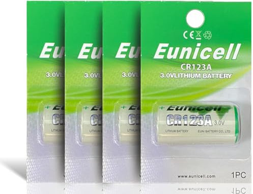 4 x Eunicell CR123A 3V Lithium Batteries