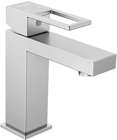 Robinets de salle de bain HURRAN Brossés Mitigeur de lavabo monocommande