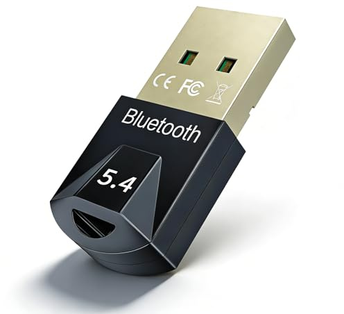 La Brodée Bluetooth 5.4 Adaptor,1Pack USB Bluetooth Dongle for PC, Laptop | Wireless Blootooth Adapter for Controller,Headphone, Keyboard, Mouse,Printer,Speaker,Support Windows 8.1/10/11,Plug and Play