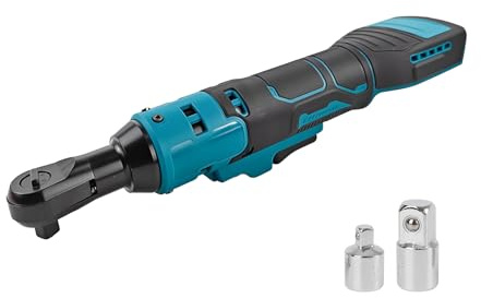 3/8 Cordless Ratchet Wrench Compatible with Makita 18V, Electric Ratchet with 1/4 Adapter & 1/2 Adapter, 280RPM 80 Nm Powered Impact Ratchet for Bicycle & Car Maintenance