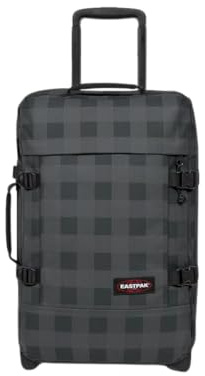 Eastpak Tranverz S Kabinentrolley 42L (51 x 32,5 x 24 cm), robuster Koffer mit Rollen, leichtes Handgepäck mit 2 Fächern, Teleskopgriff & TSA-Schloss - Checker Grey
