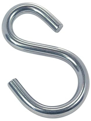 Yacht Steel S-Haken, asymmetrisch, 4 mm, 36 mm, AISI 304