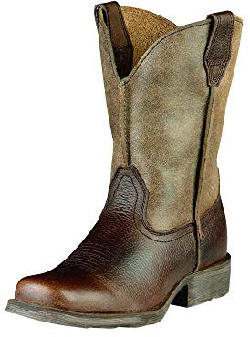 Ariat Stivali western Rambler unisex per bambini, Bomber Terra/Marrone, 4.5 Little Kid