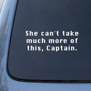 Aufkleber Autoaufkleber JDM Die Hart - She Can't Take Much More - Star Trek - Car, Truck, Notebook, 152mm