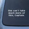 Aufkleber Autoaufkleber JDM Die Hart - She Can't Take Much More - Star Trek - Car, Truck, Notebook, 152mm