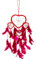 Großer 40cm x 9cm Dreamcatcher Traumfänger Rot Silber Netz Pinke Federn